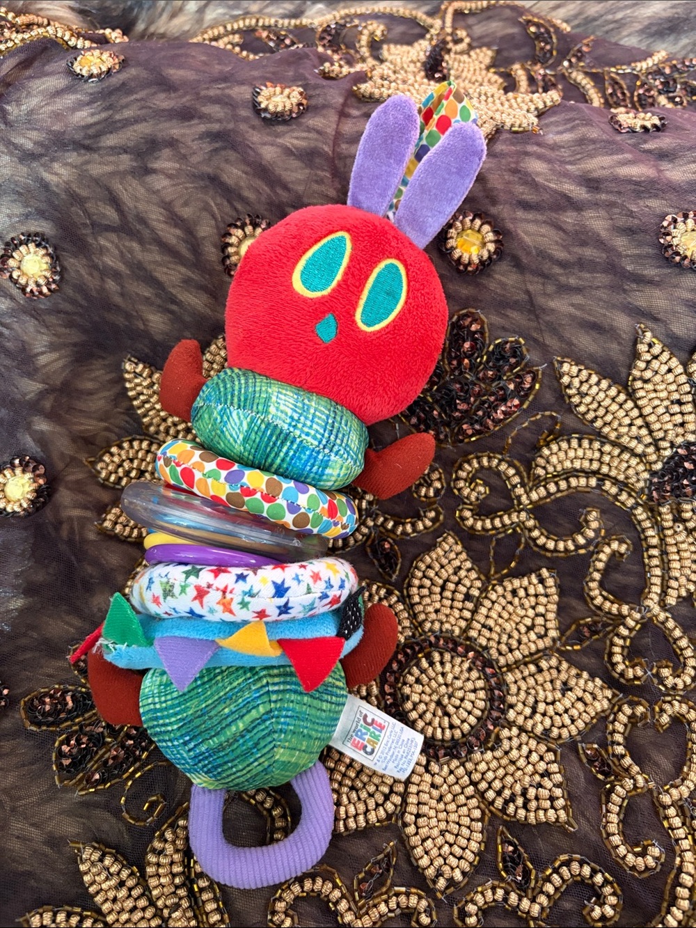 Eric Carle Hungry Caterpillar Jittery Pull Toy–Vibrating